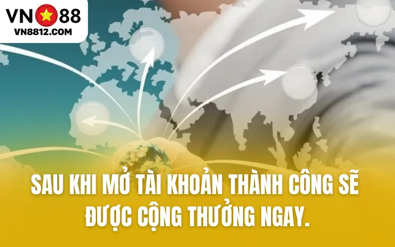 Sau khi mở tài khoản thành công sẽ được cộng thưởng ngay.
