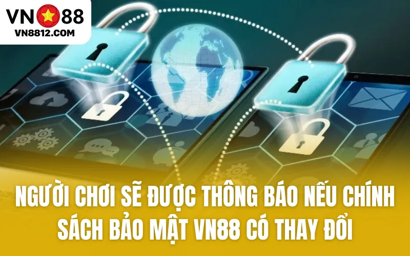 Người chơi sẽ được thông báo nếu chính sách bảo mật VN88 có thay đổi